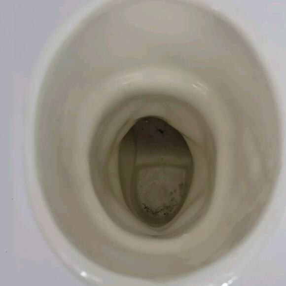 Vintage Santa's Boot Christmas Vase Planter 9" Red Hand Painted Ceramic Mold - Picture 5 of 6